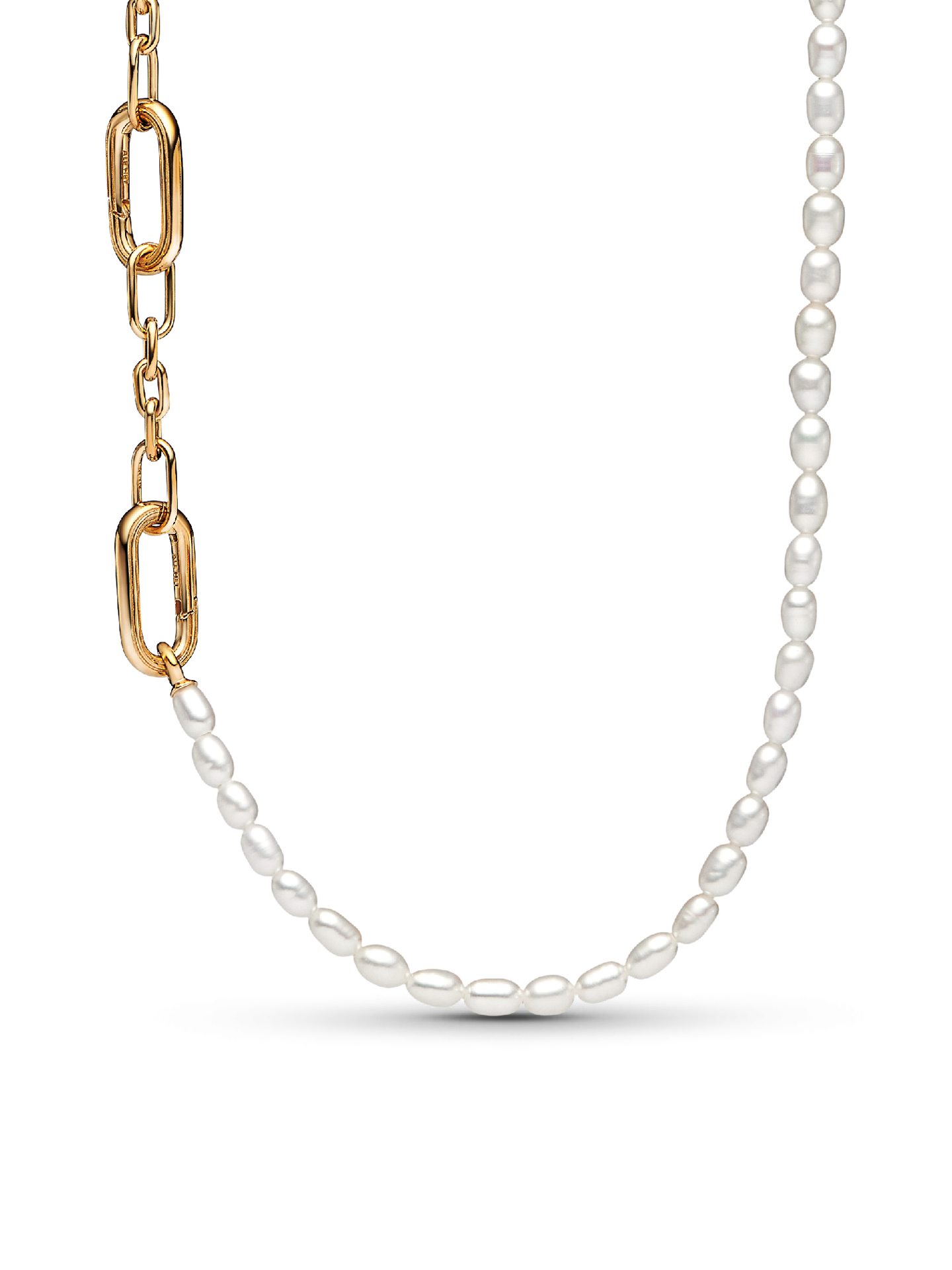 Колье Pandora ME Slim Treated Freshwater Cultured Pearl, цвет: Позолоченный — фото 1
