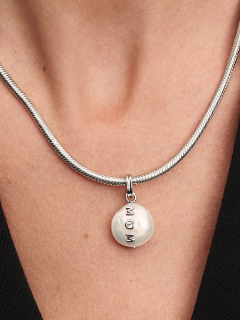 Treated Freshwater Cultured Baroque Pearl Mom Dangle Charm