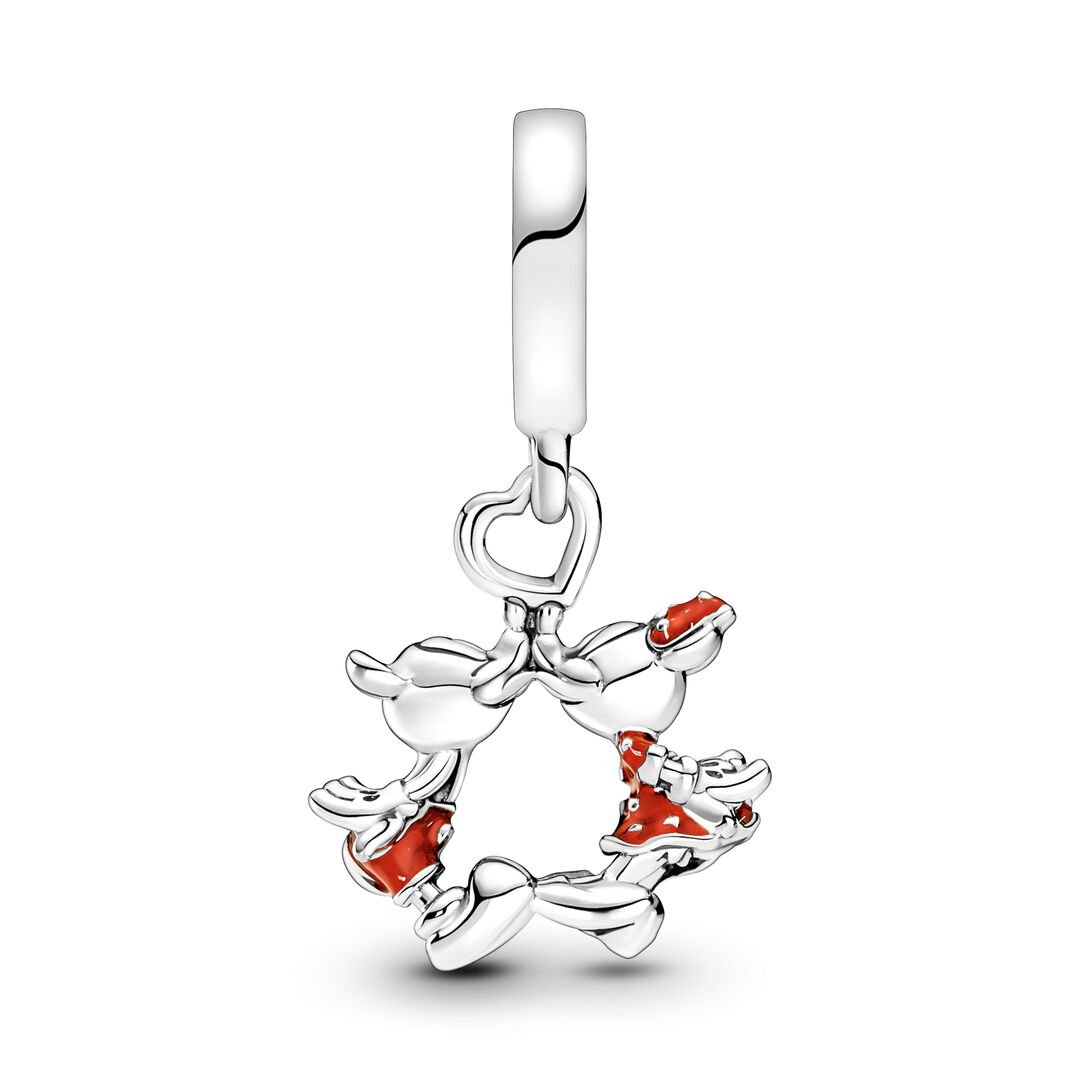 Disney Mickey Mouse & Minnie Mouse Kissing Dangle Charm