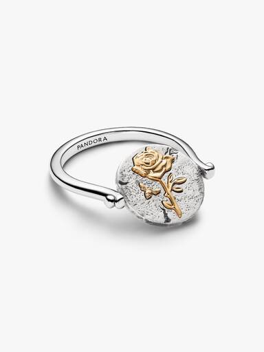 Rose Reversible Medallion Ring