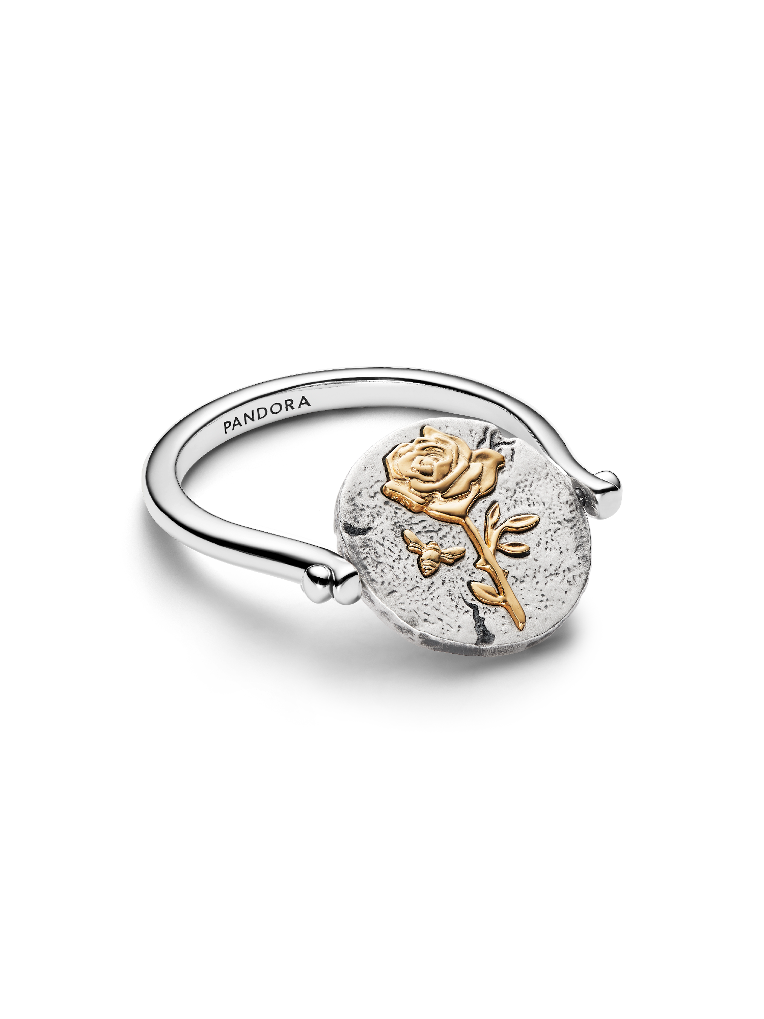 Rose Reversible Medallion Ring