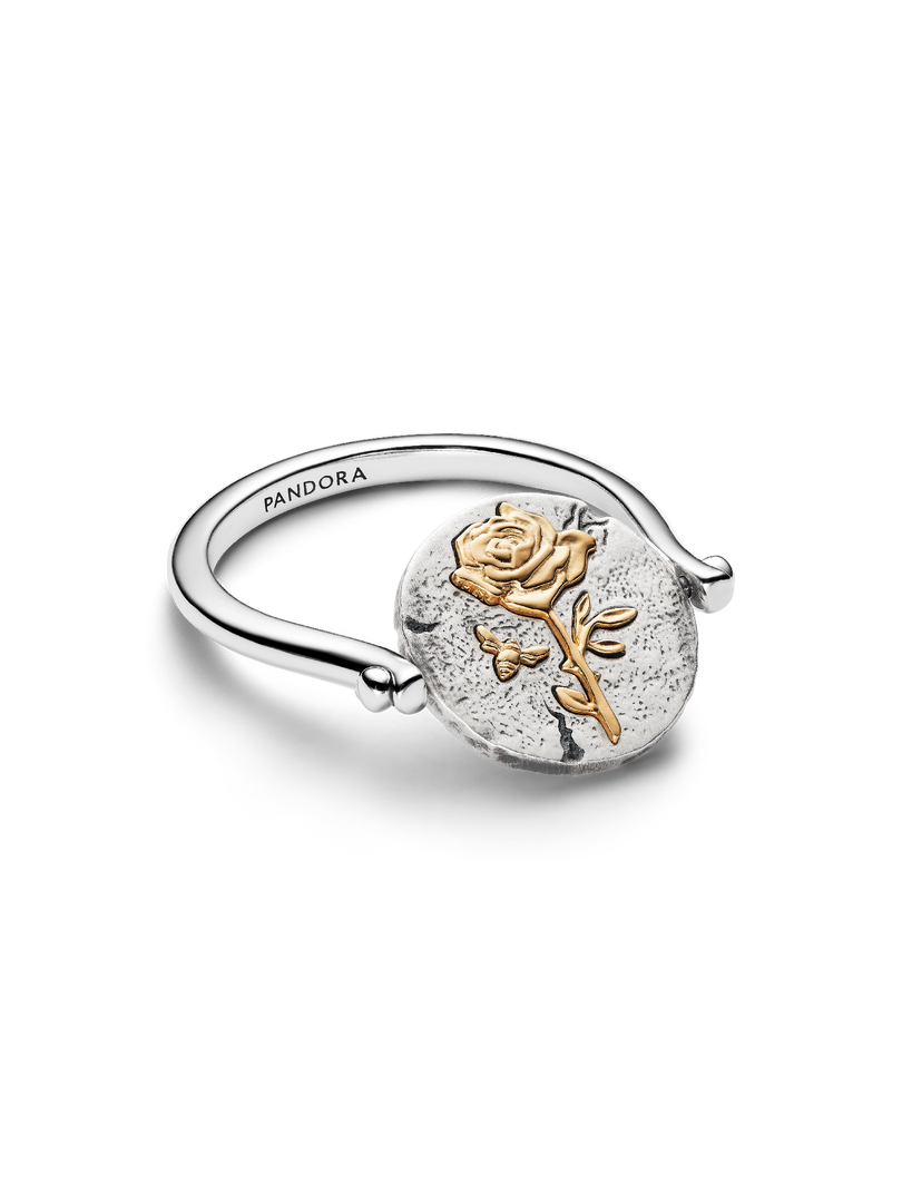 Rose Reversible Medallion Ring