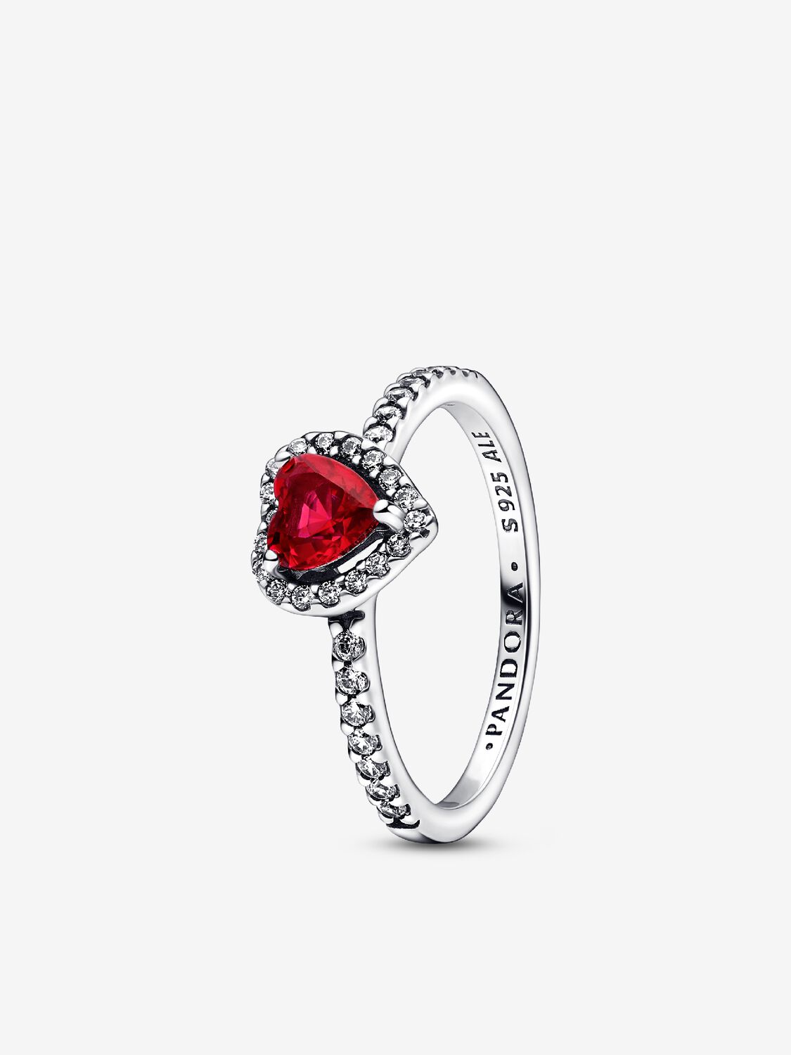 Sparkling Red Heart Ring Set