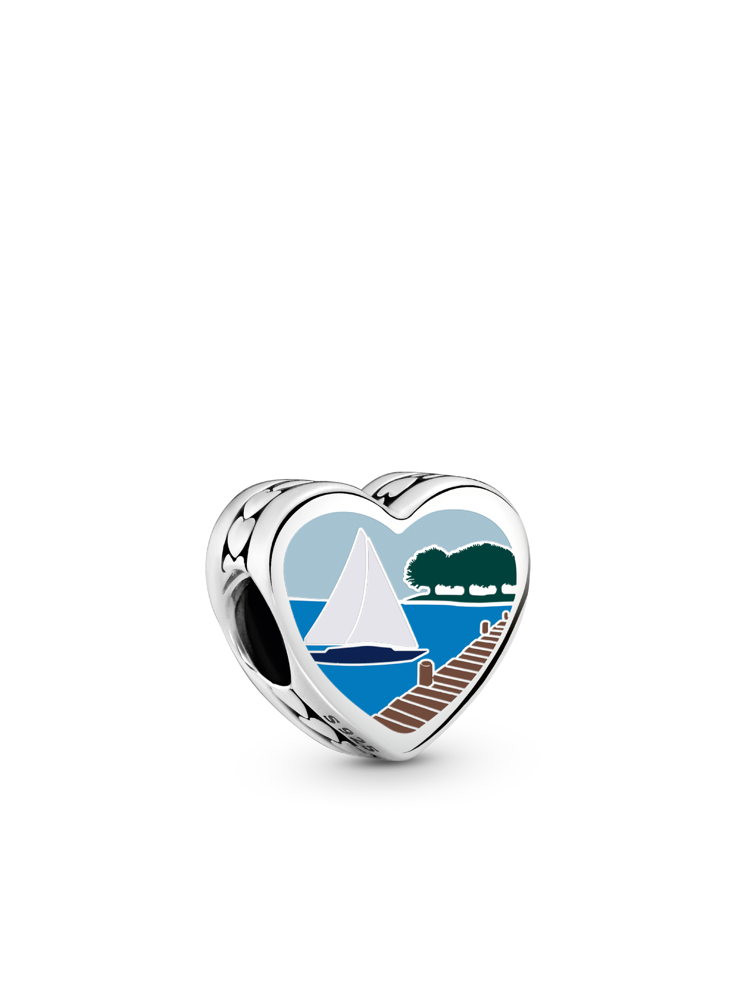 Женский шарм Pandora Connecticut Heart Charm, цвет: Серебро — фото 1