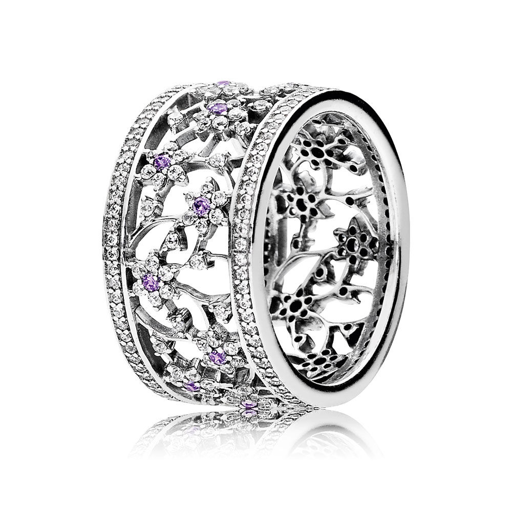Me Not Ring, Purple & Clear CZ PANDORA Jewelry US