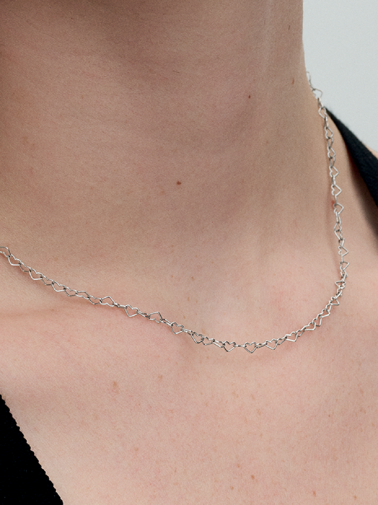 Женское колье Pandora Linked Hearts Collier, Sterling silver, цвет: Серебро — фото 3