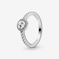 FINAL SALE - Classic Sparkle Halo Ring | Sterling silver | Pandora US