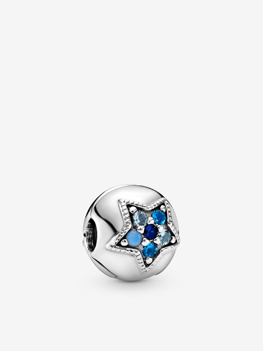 Bright Blue Star Clip Charm