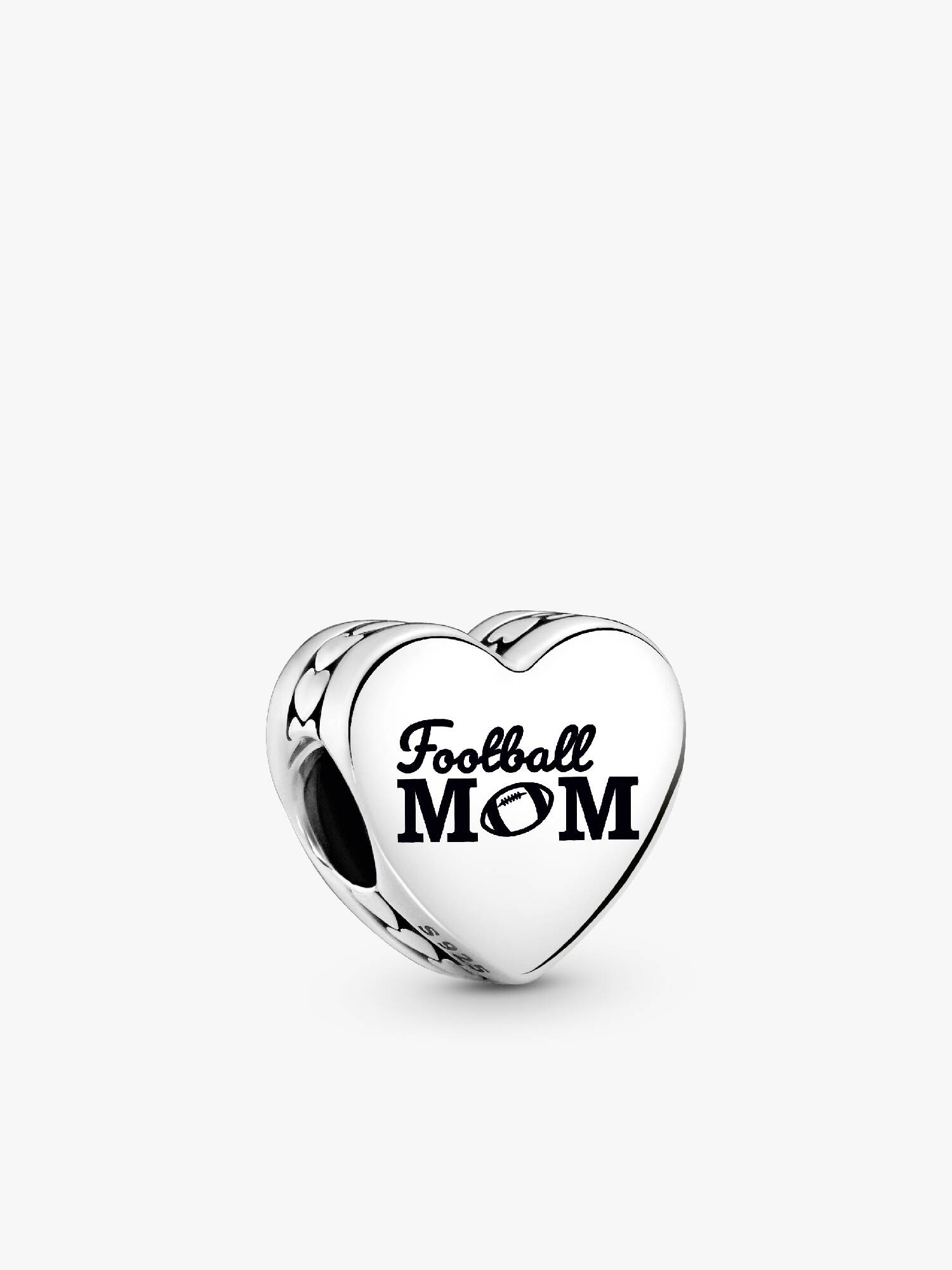 Football Mom Heart Charm