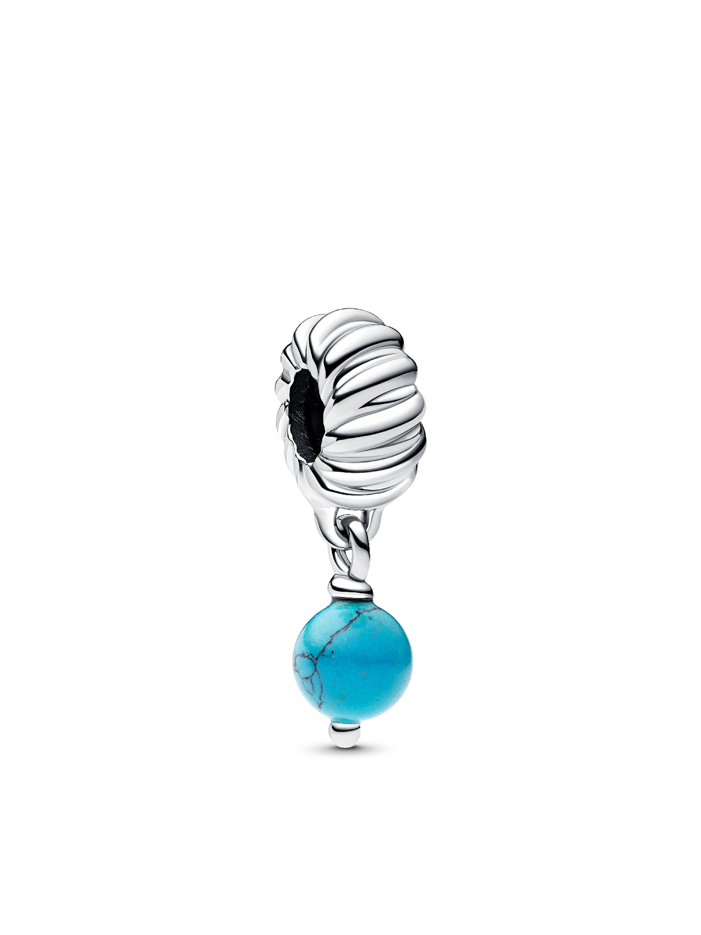 Женский шарм Pandora Turquoise-colored Dangle Charm, цвет: Серебро — фото 1