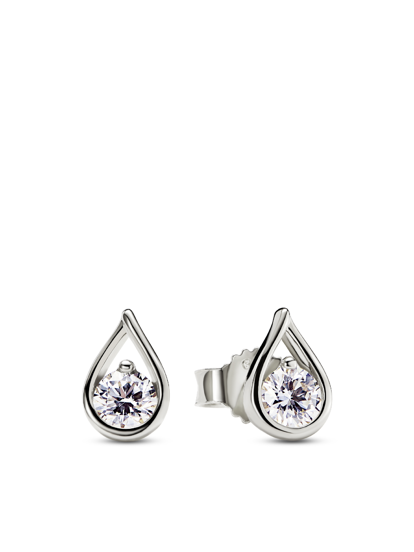 Женские серьги Pandora Infinite 14k White Gold Lab-grown Diamond #259459C01, цвет: Белый золотой — фото 1