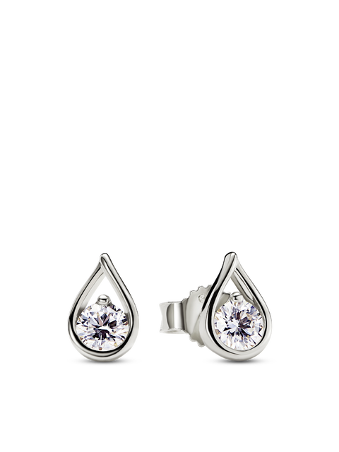 Женские серьги Pandora Infinite 14k White Gold Lab-grown Diamond #259459C01, цвет: Белый золотой