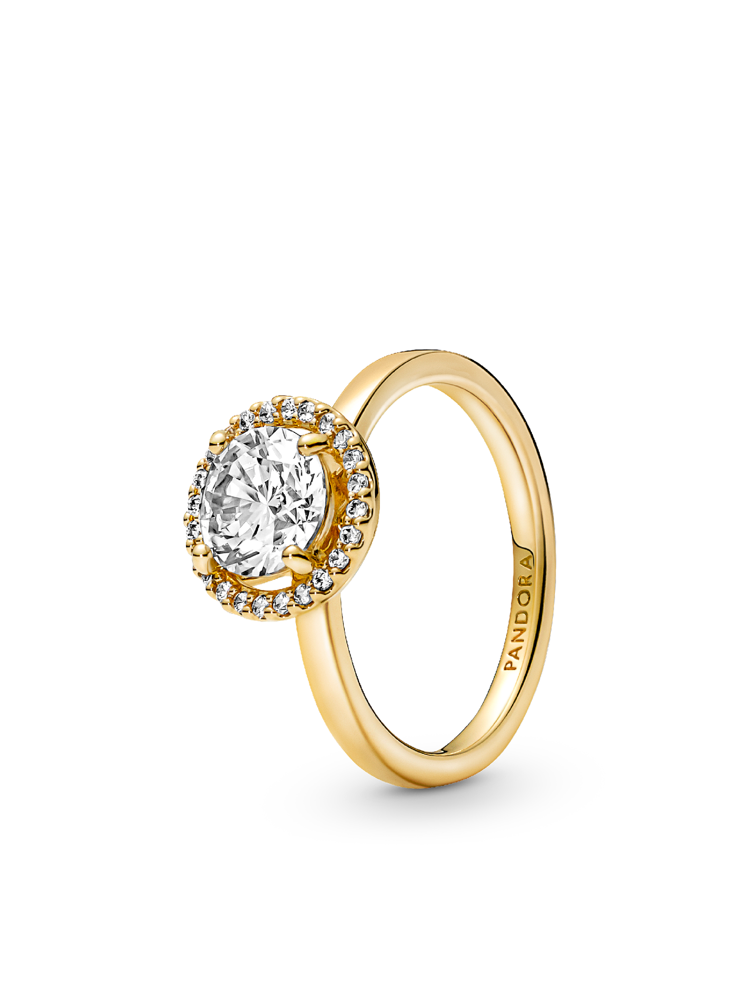Женское кольцо Pandora Sparkling Round Halo, цвет: Позолоченный — фото 1