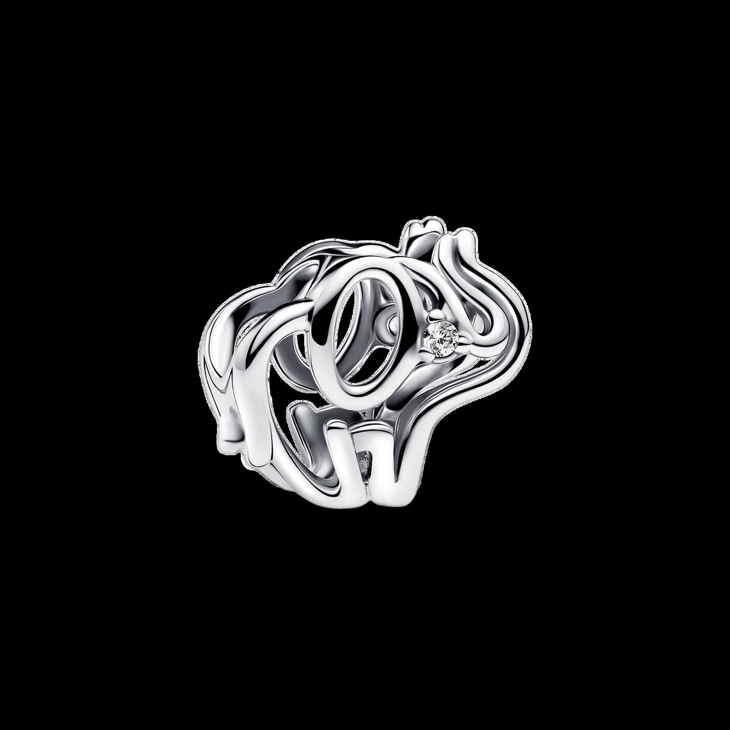 Женский шарм Pandora Openwork Elephant Charm, цвет: Серебро — фото 2