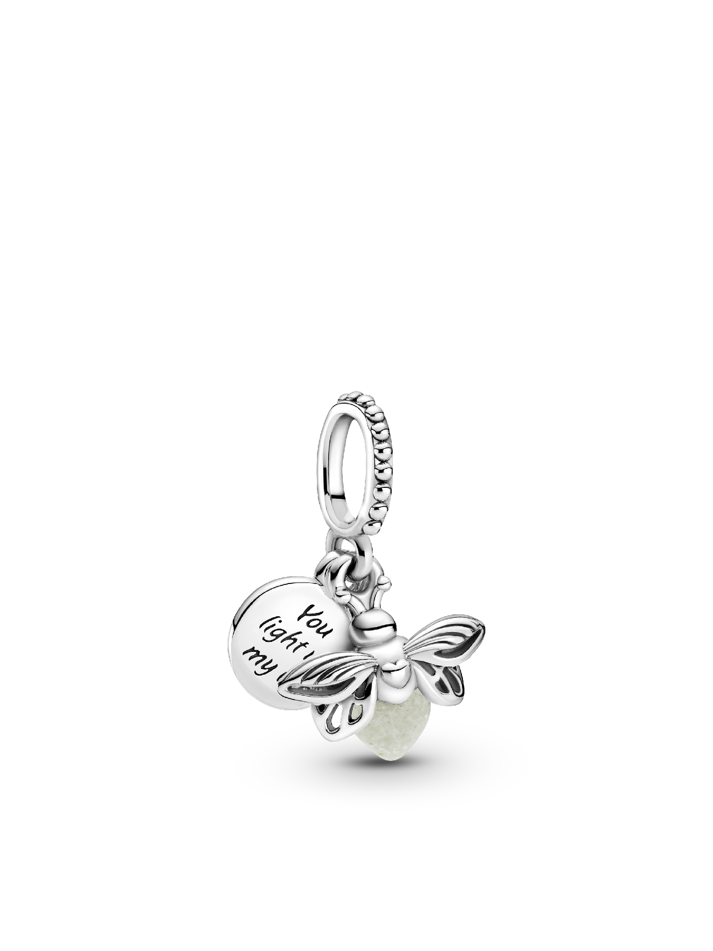 Женский шарм Pandora Glow-in-the-dark Firefly Dangle Charm, Sterling silver, цвет: Серебро — фото 1