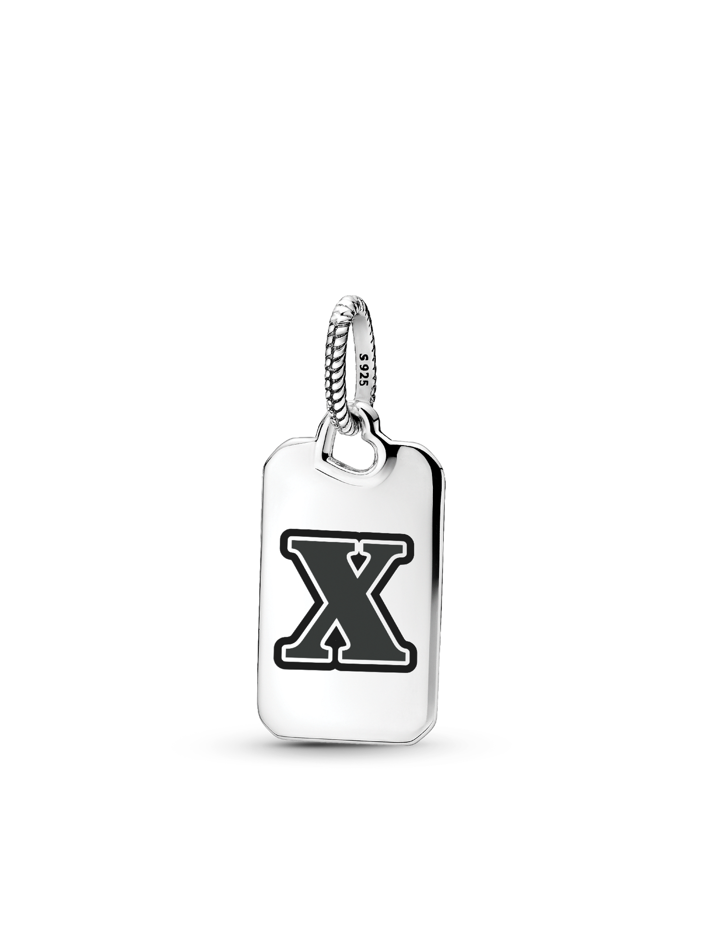 Женская подвеска Pandora Letter X Rectangle, цвет: Серебро — фото 1