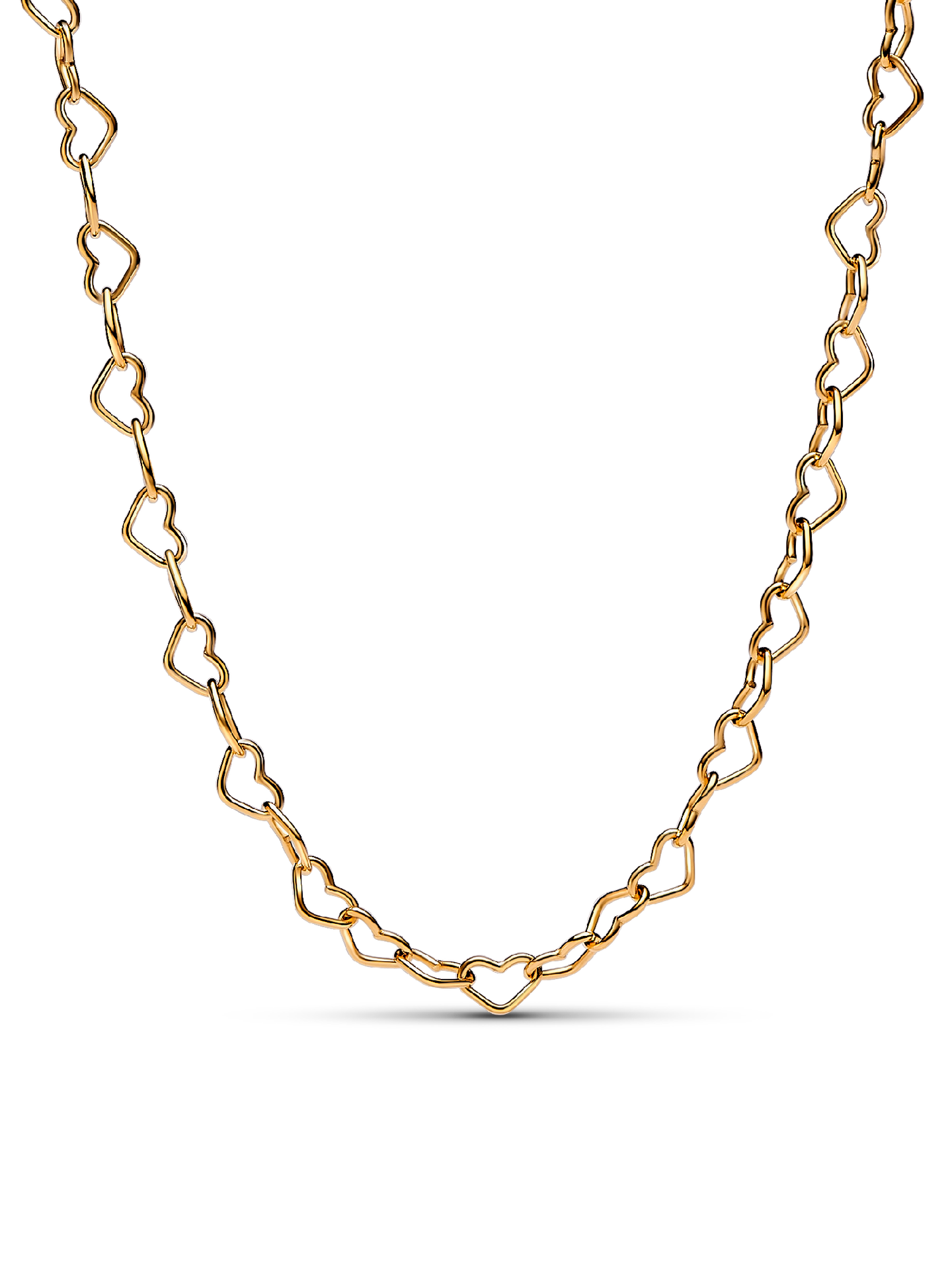 Женское колье Pandora Linked Hearts Collier, Gold plated, цвет: Позолоченный — фото 1