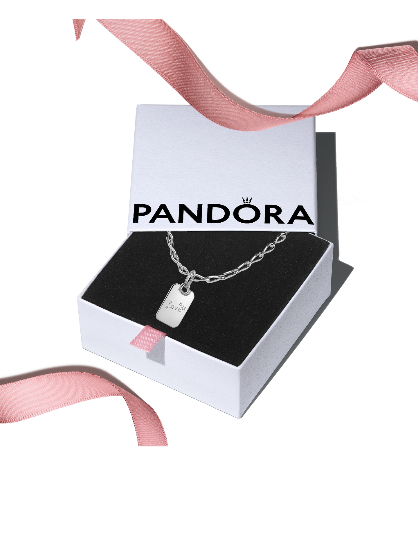 Женские колье Pandora Engravable Silver Pendant & Gift Set, цвет: Серебро — фото 1