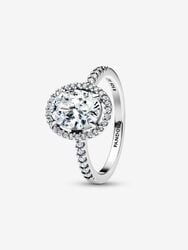 Oval Sparkling Halo Statement Ring Oval Sparkling Halo Statement Ring