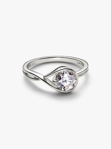 Pandora Infinite 14k White Gold Lab-grown Diamond Ring