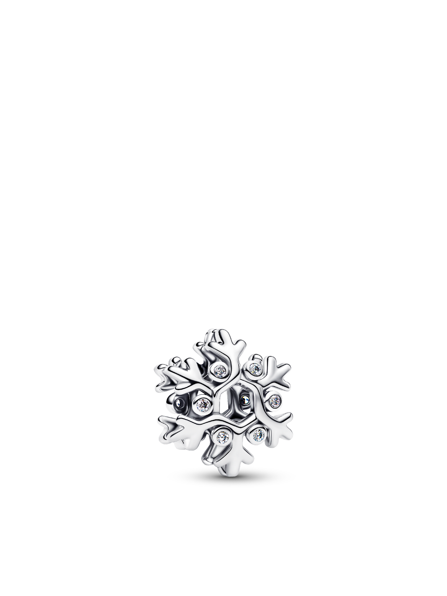 Женский шарм Pandora Snowflake Charm, цвет: Серебро — фото 1