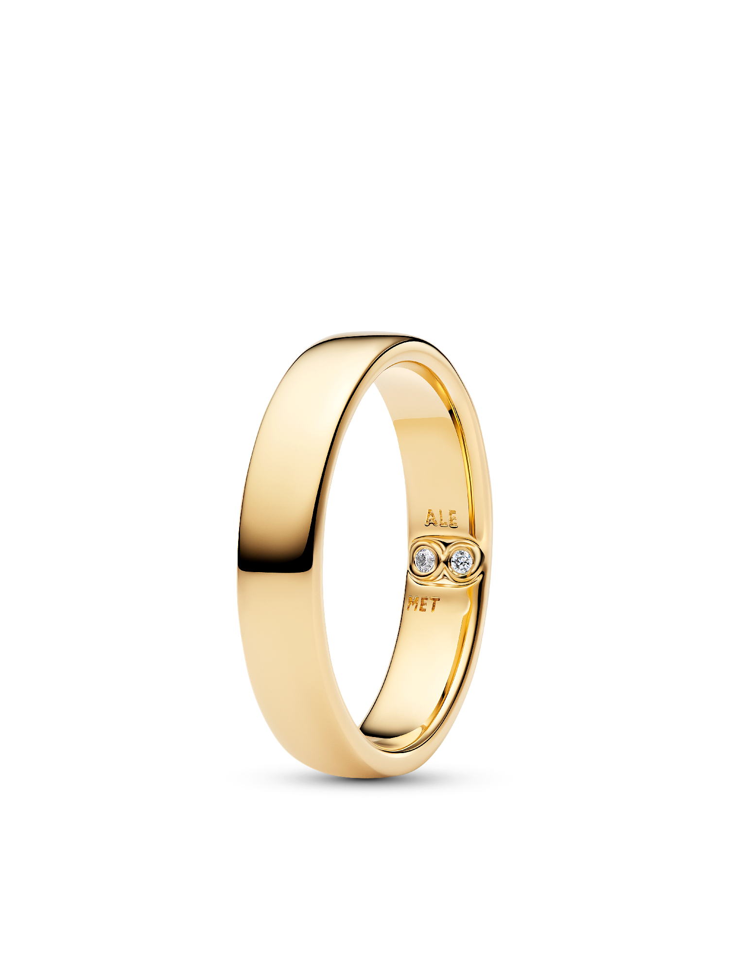 His & Hers Gold Secret Engraving Ring Set