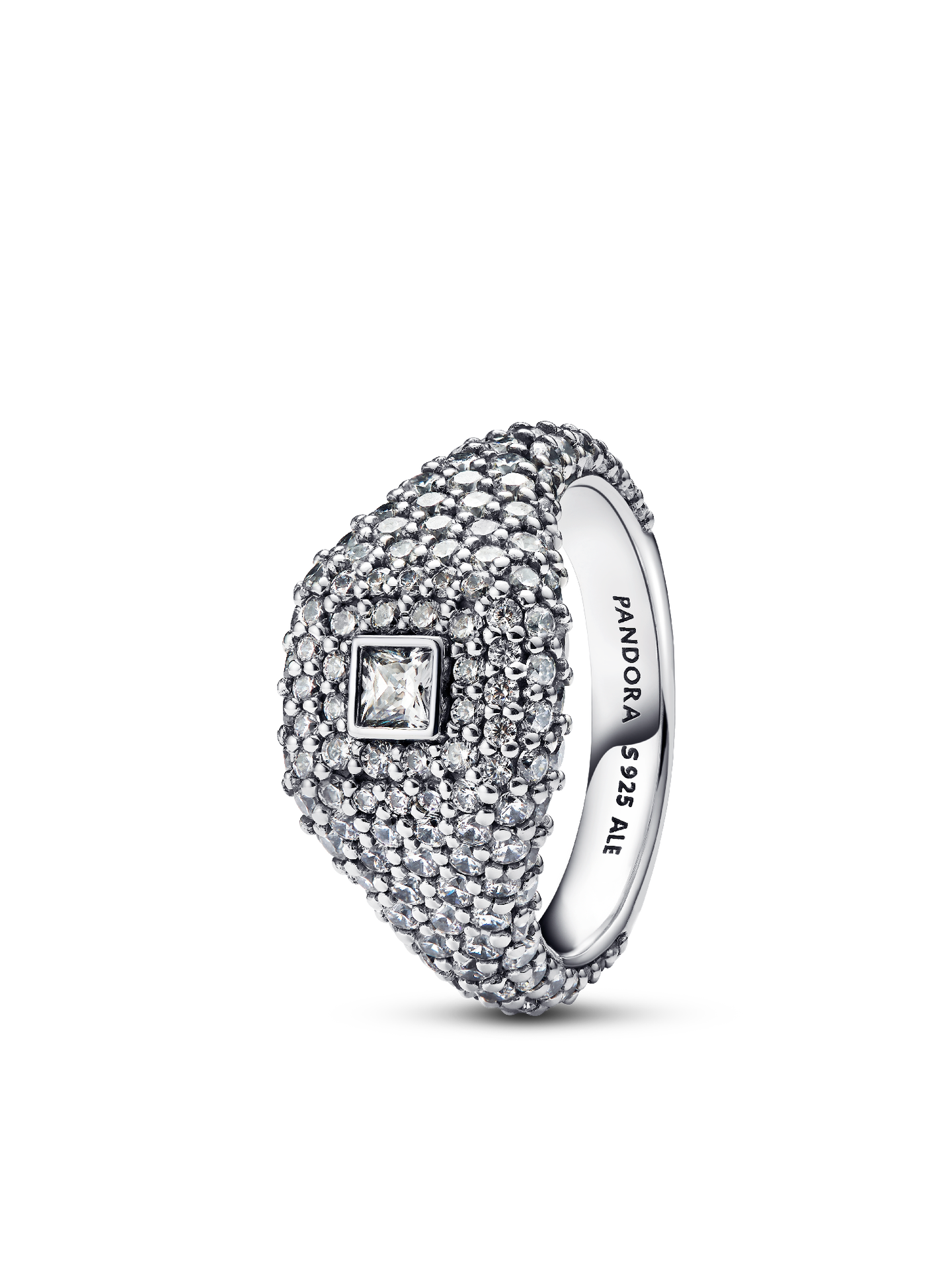 Женское кольцо Pandora Pavé Square Cocktail, цвет: Серебро — фото 1