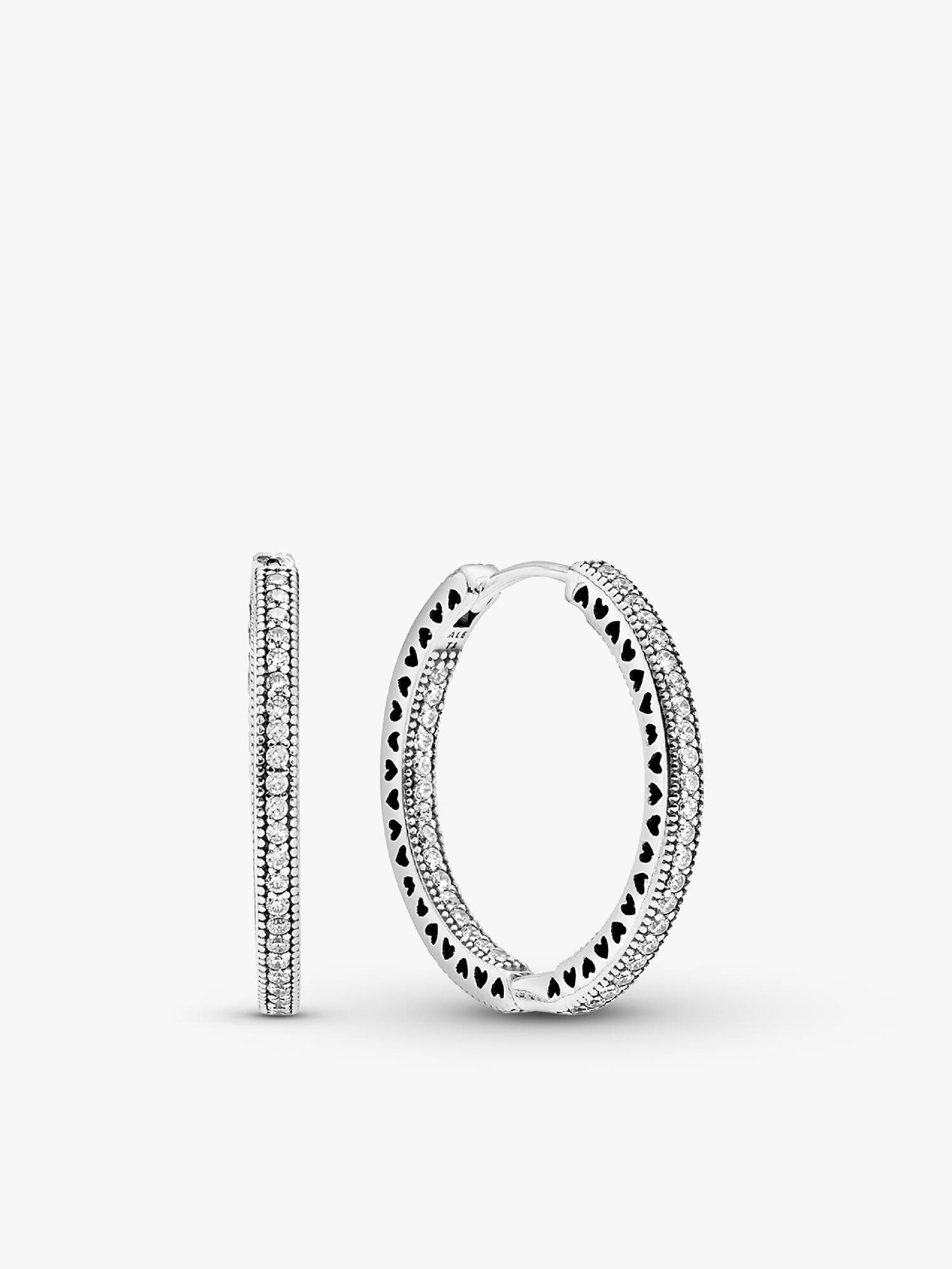 Sparkle and Hearts Hoop Earrings