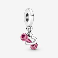 Dumbbell & Heart Dangle Charm | Sterling silver | Pandora US