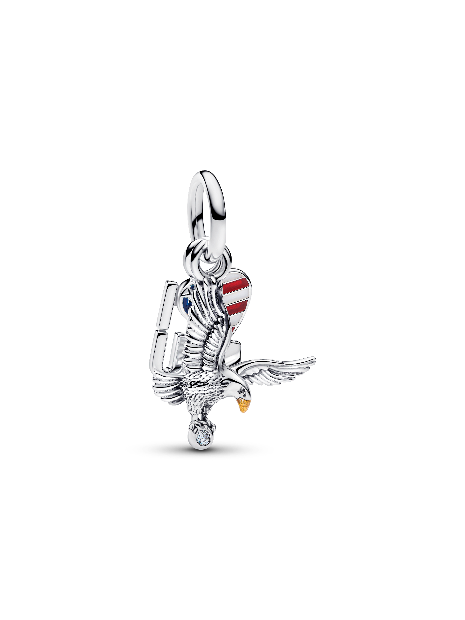 I Love USA Double Dangle Charm