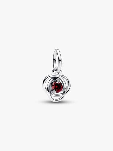 FINAL SALE - Red Eternity Circle Dangle Charm