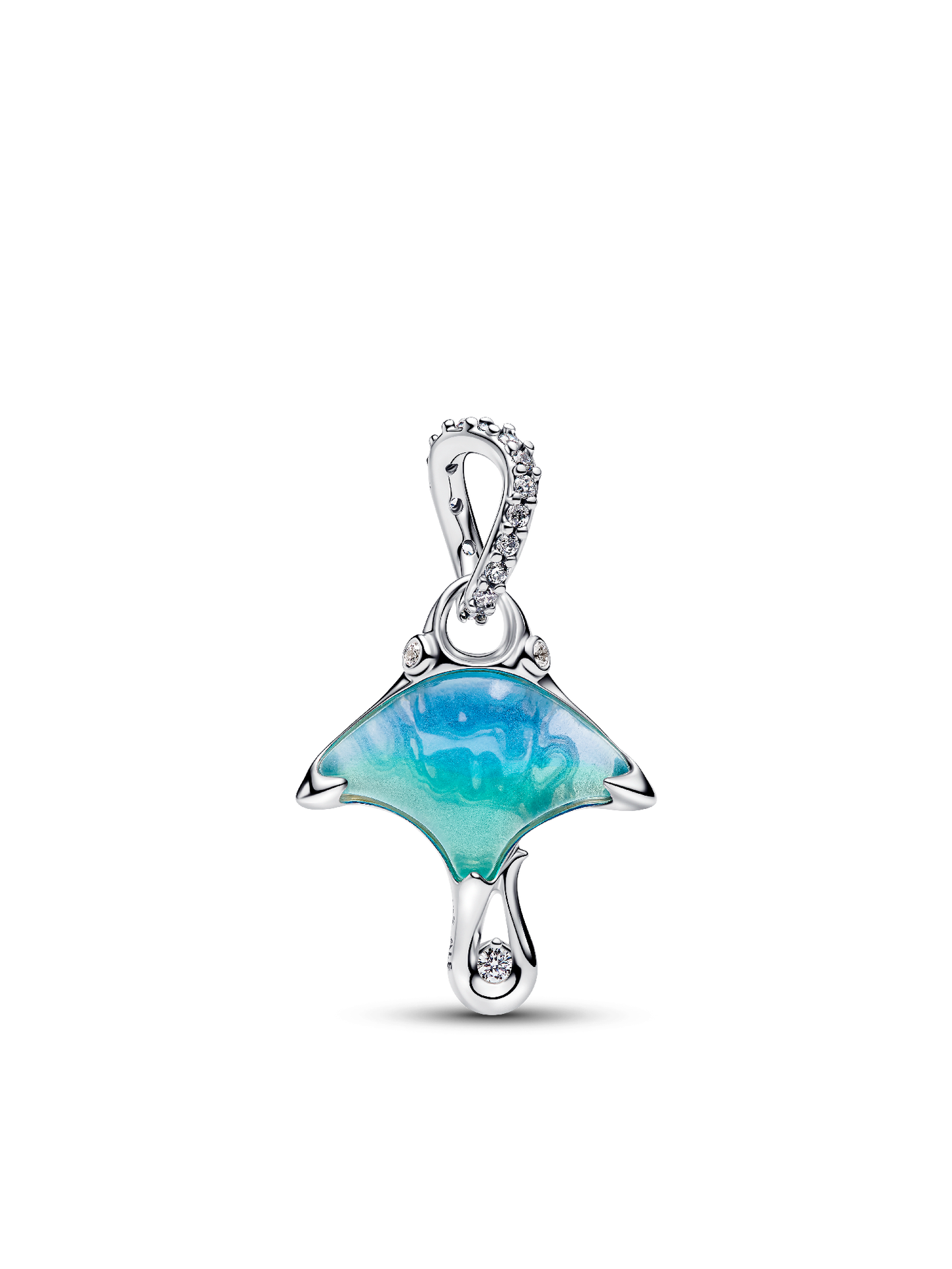 Женский шарм Pandora Manta Ray Dangle Charm, цвет: Серебро — фото 1
