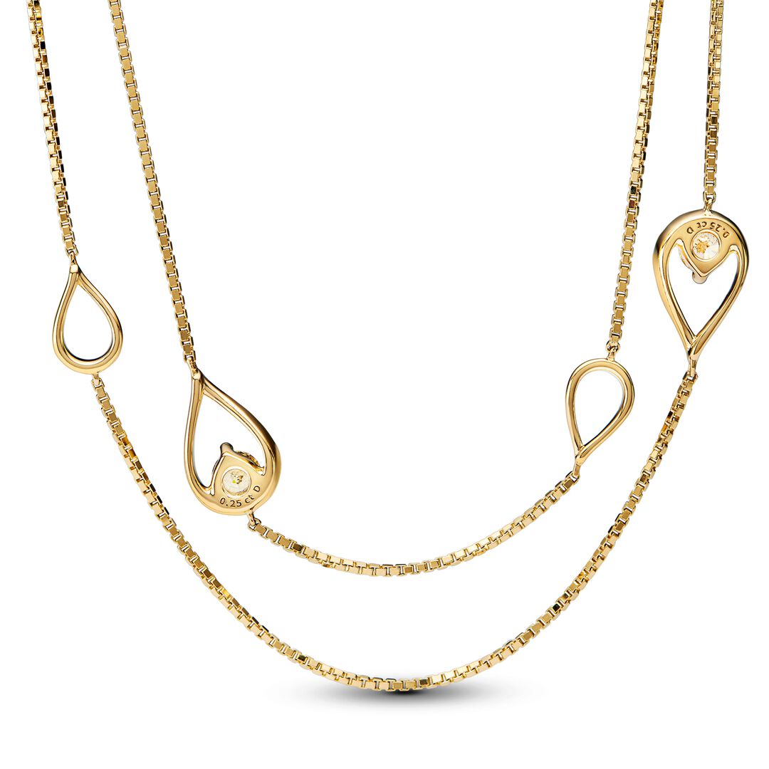 Pandora Infinite Lab-grown Diamond Long Pendant Necklace 0.50 carat tw 14k Gold