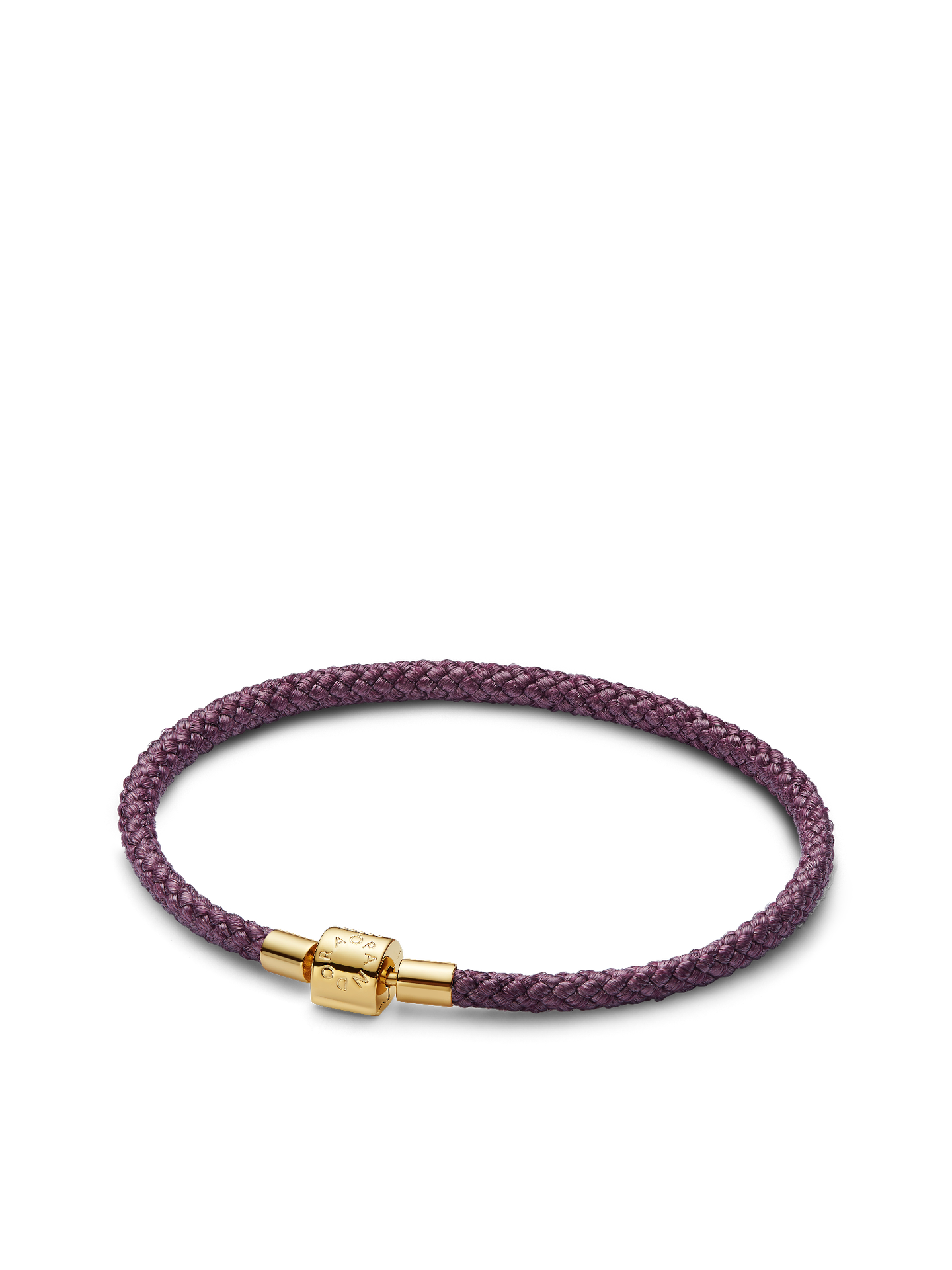 Женский браслет Pandora Shimmering Purple Cord, цвет: Позолоченный — фото 1
