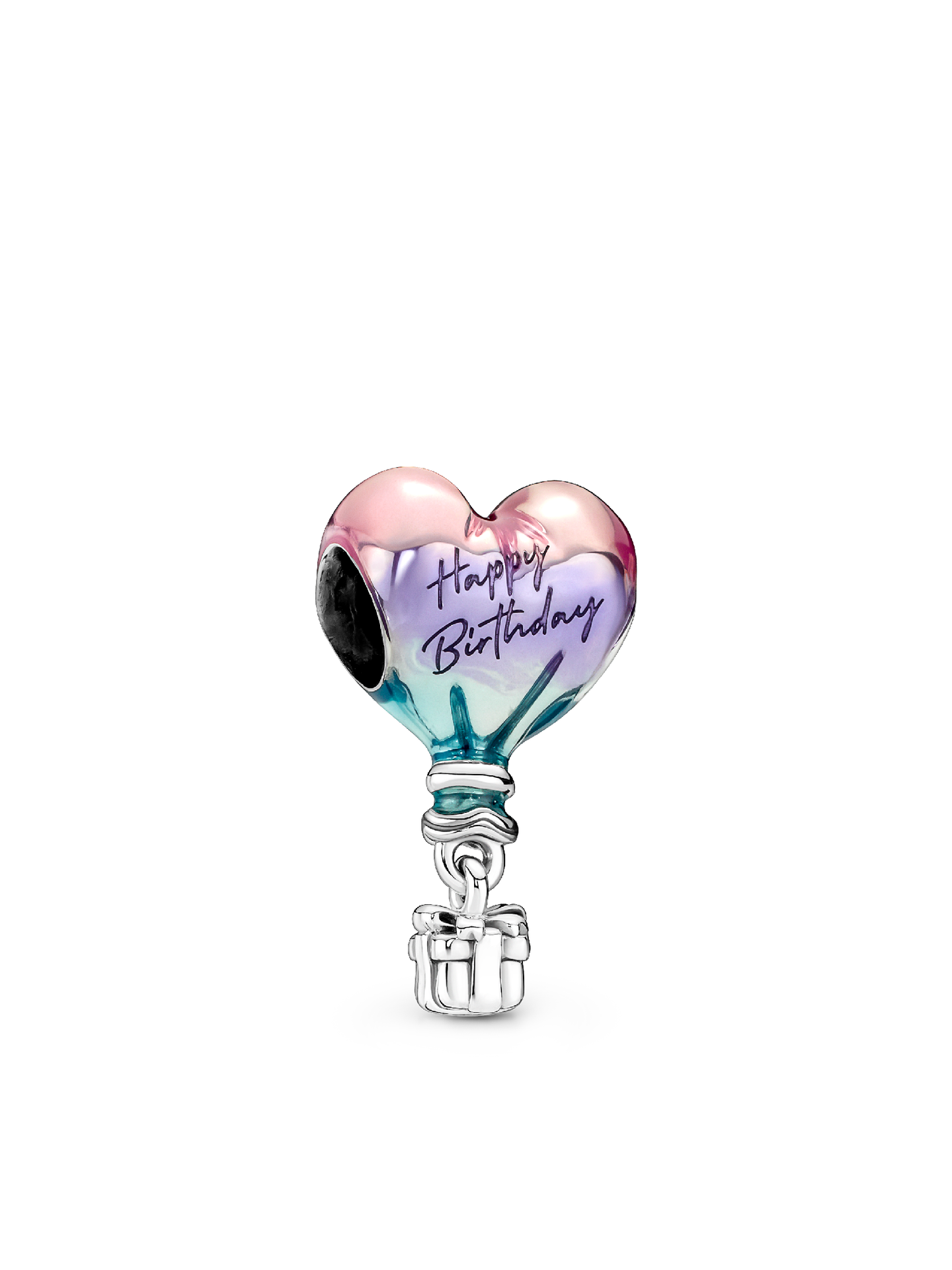 Шарм Pandora Happy Birthday Hot Air Balloon Charm, цвет: Серебро — фото 1