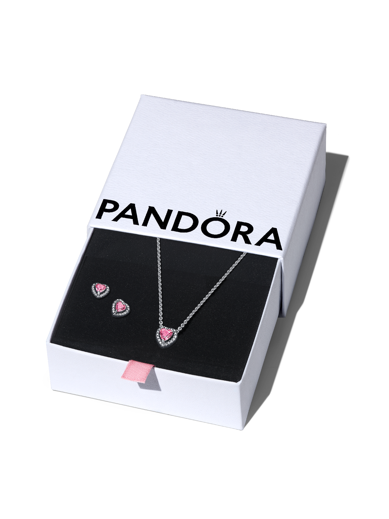 Pink Elevated Heart Jewelry Gift Set