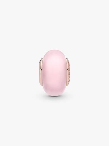 Matte Pink Murano Glass Charm