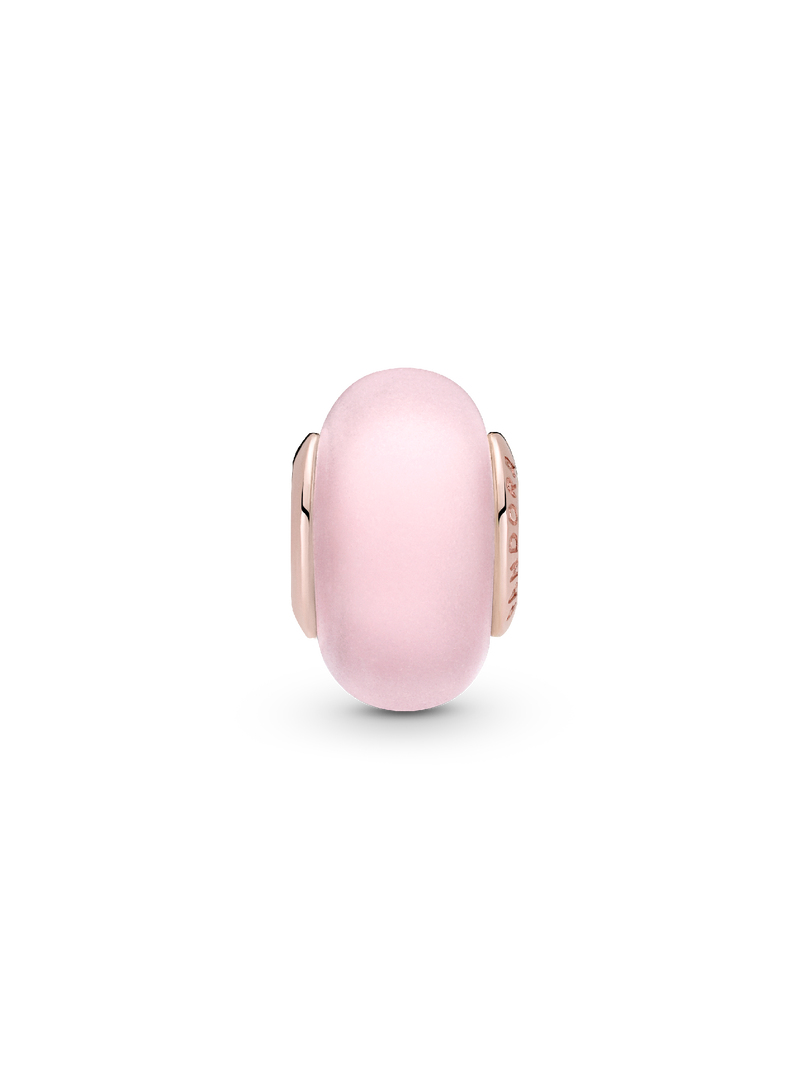 Matte Pink Murano Glass Charm
