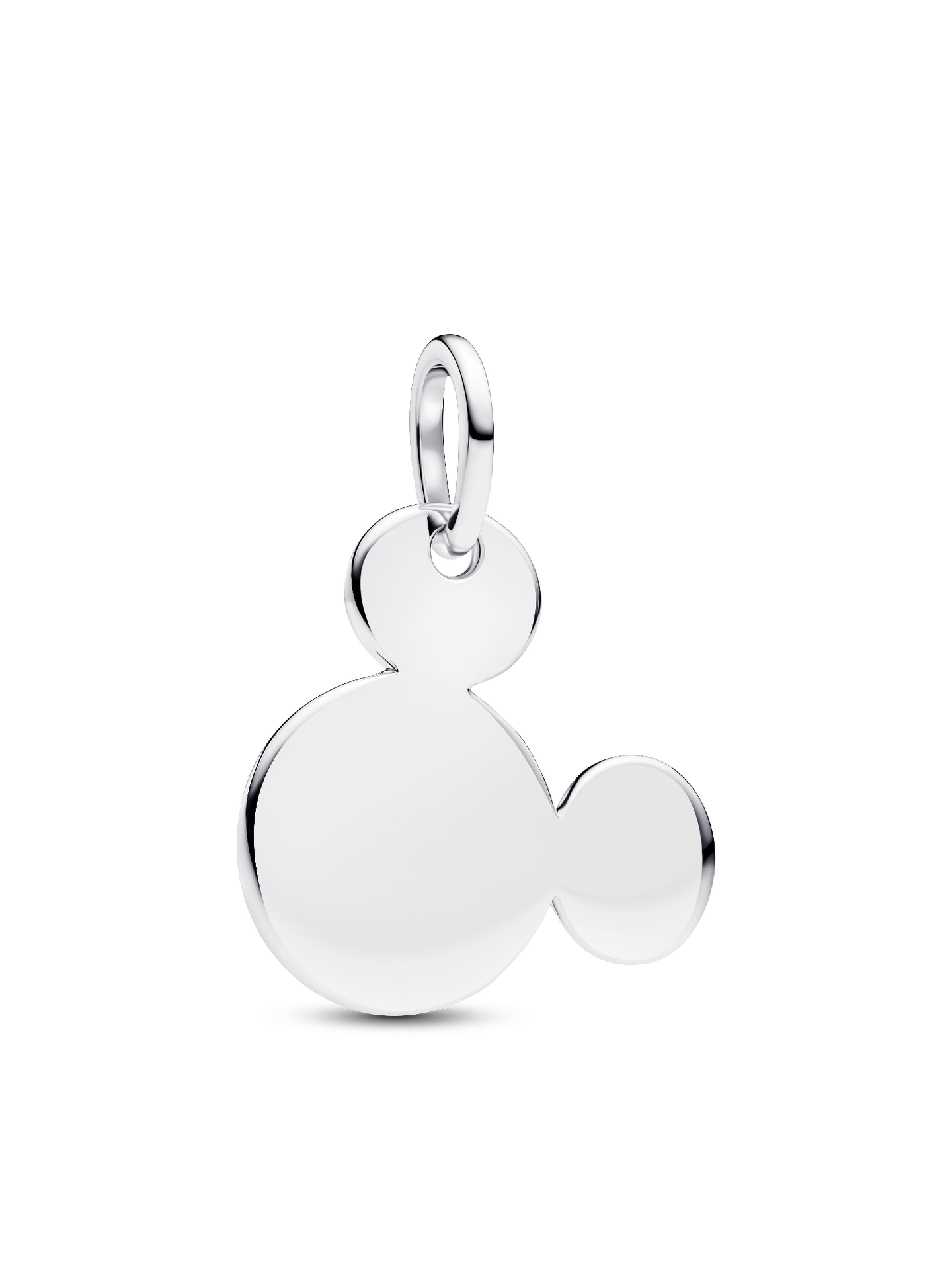 Женский шарм Pandora Disney Mickey Mouse Engravable Dangle Charm, цвет: Серебро — фото 1