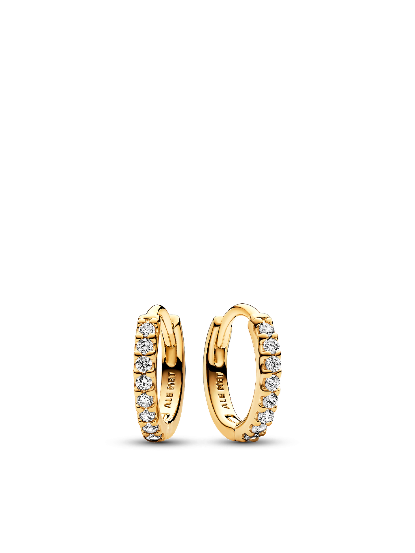 Женские серьги Pandora Sparkling Huggie, Gold plated, цвет: Позолоченный — фото 1