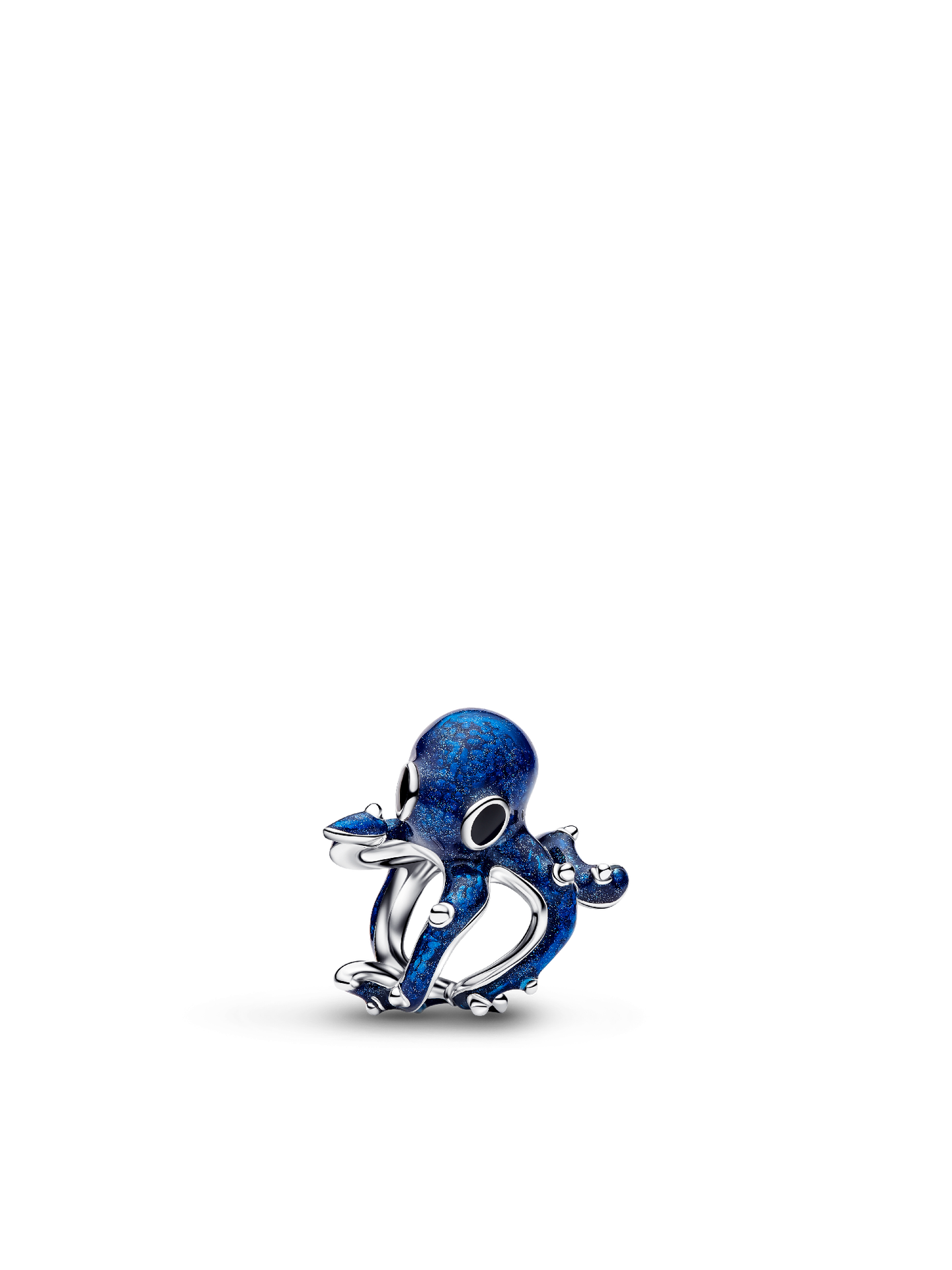 Женский шарм Pandora Blue Octopus Charm, цвет: Серебро — фото 1