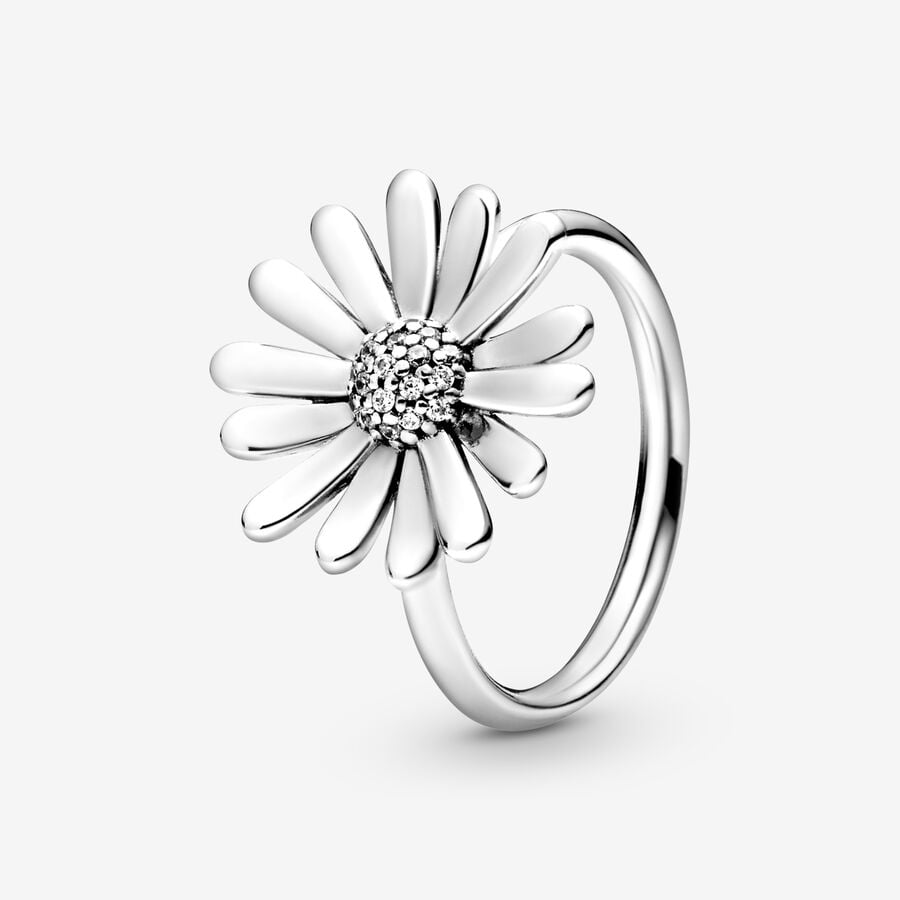 FINAL SALE - Pavé Daisy Flower Statement Ring image number 0