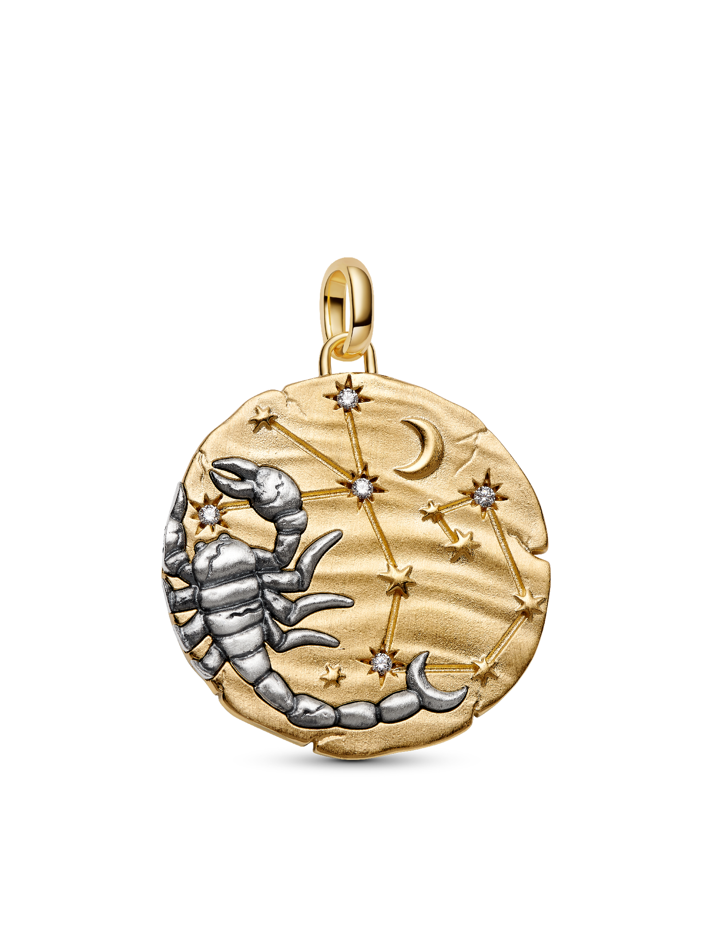 Женский шарм Pandora Scorpio Zodiac Oversized Medallion Charm, цвет: Двухцветный — фото 1