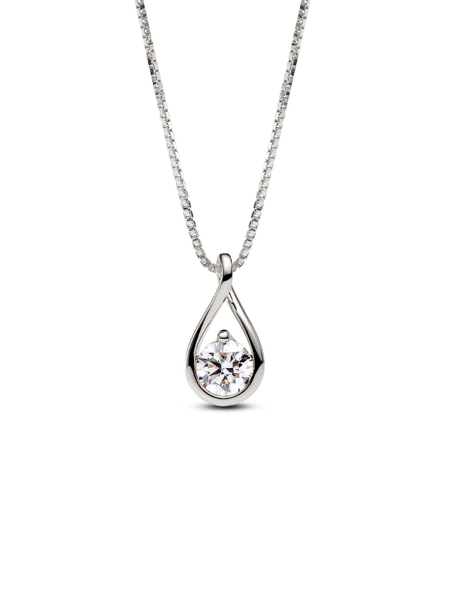 Pandora Infinite 14k White Gold Lab-grown Diamond Pendant Necklace