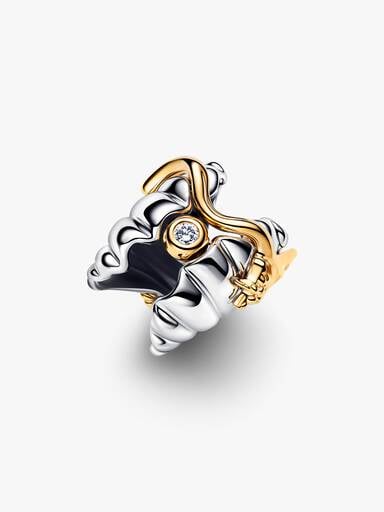 Disney Princesses Ariel Shell Lab-Grown Diamond Two-Tone Charm
