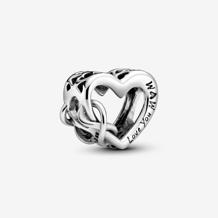 Love You Mom Infinity Heart Charm image number 0