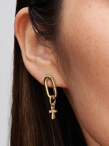 Sparkling Cross Mini Dangle Charm