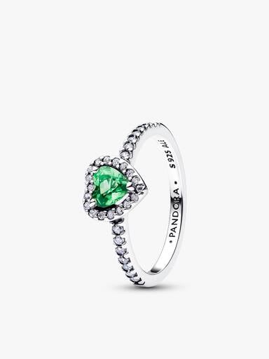 Jewel Tones Elevated Hearts Ring Trio