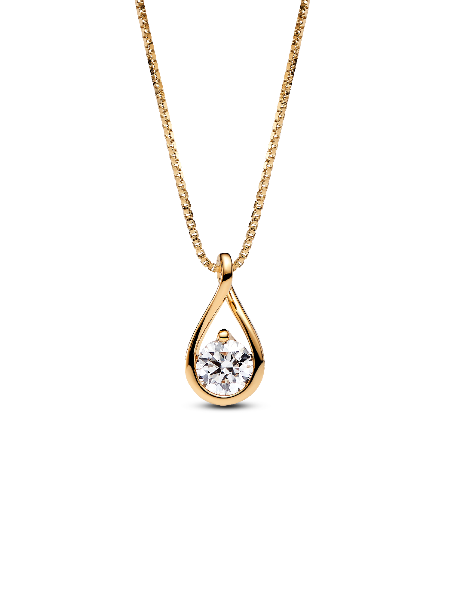 Pandora Infinite 14k Gold Lab-grown Diamond Pendant Necklace