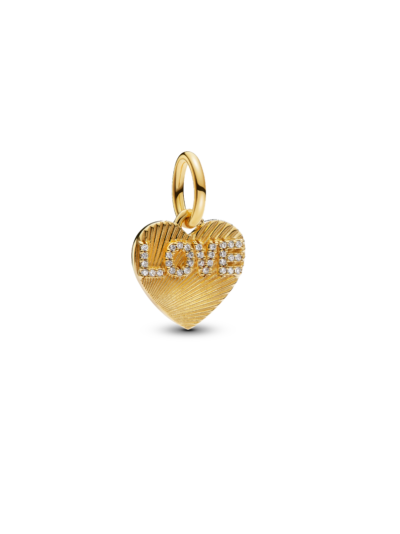 Engravable Love Heart Dangle Charm